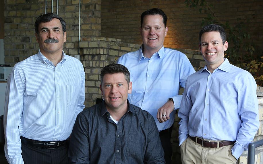 Sansoro's founders -- from L to R: Dr. Dave Levin, John Orosco, Mike Pietig, and Jeremy Pierotti.