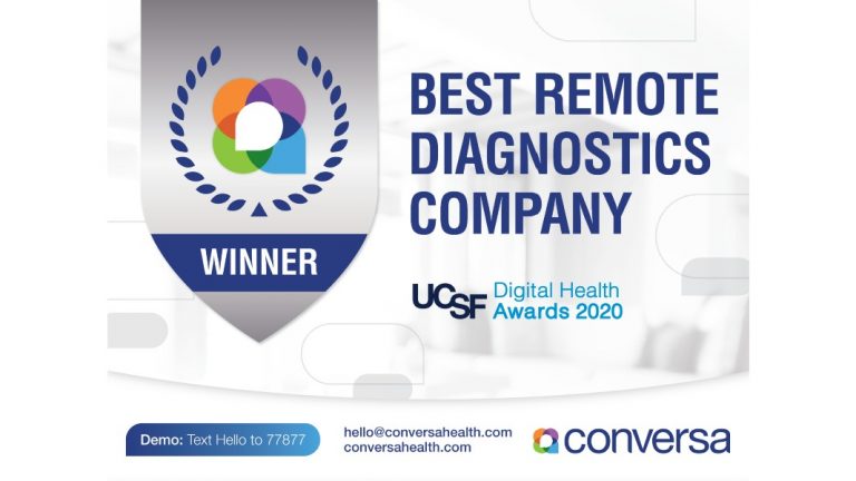 UCSF Digital Health Awards Names Conversa Health “Best Remote Diagnostics Company” of the Year