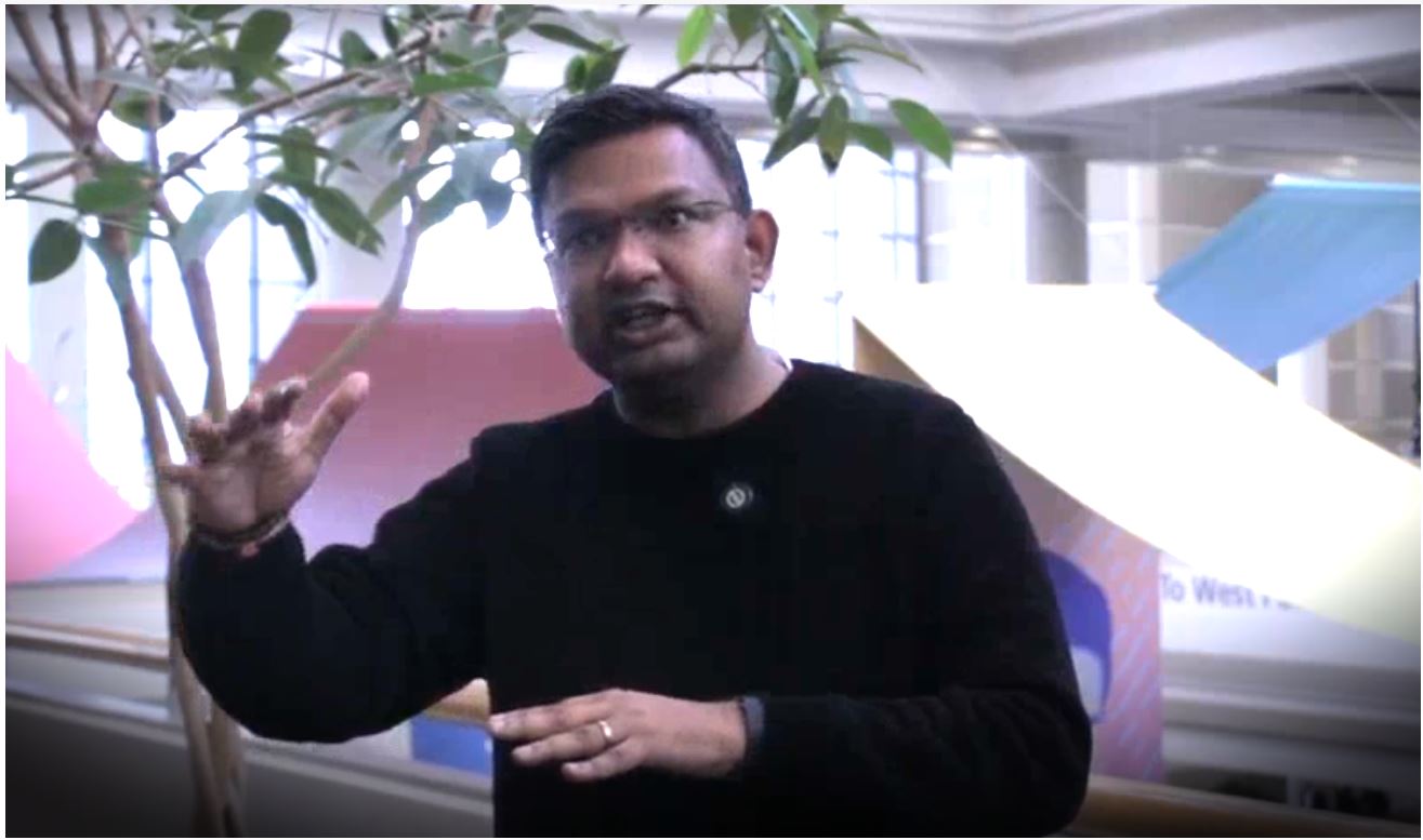 Innovaccer CEO Abhinav Shashank announces the acquisition of Pharmacy Quality Solutions during HIMSS24 in Orlando.